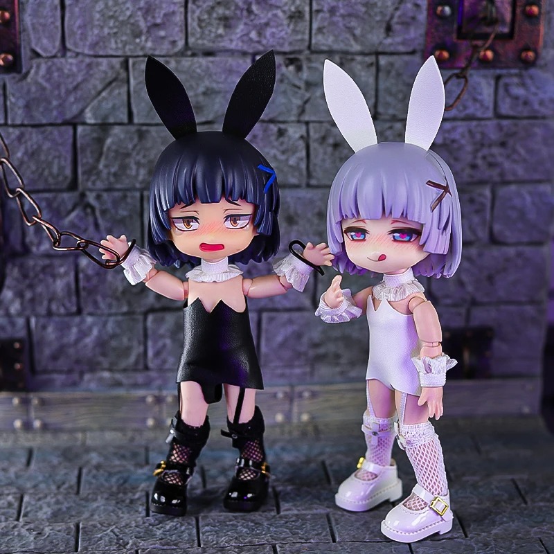 OB11ドール用バニー耳衣装セット フェイクレザージャンプス - Lace Dress のレビューと価格