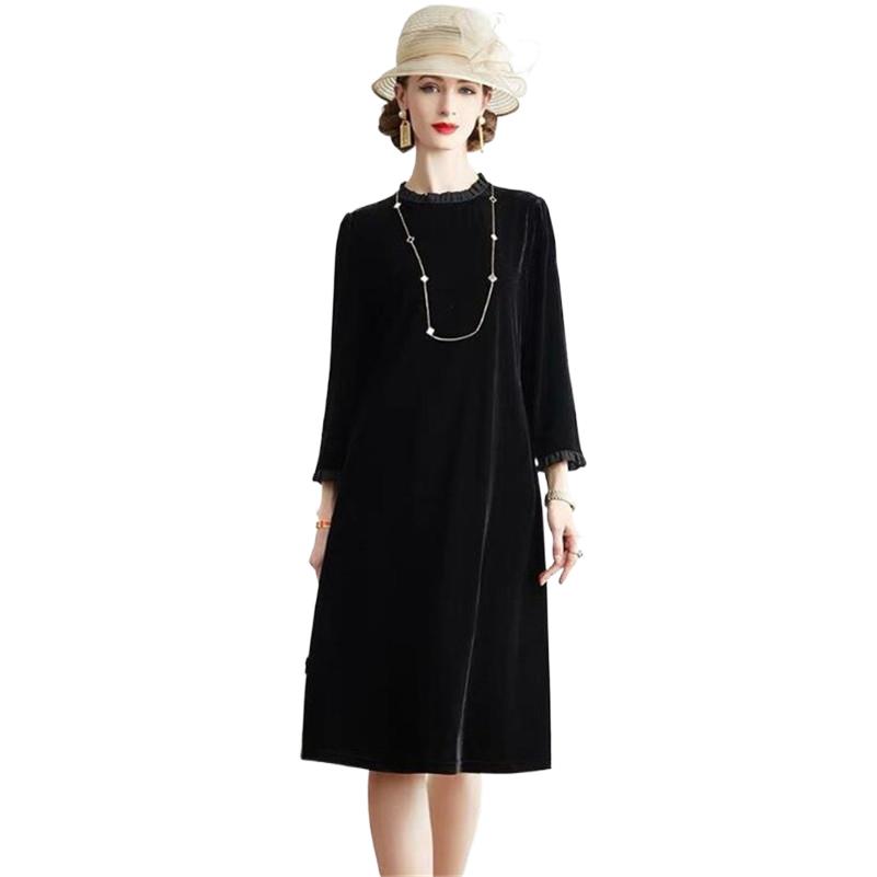 2026年春新作 レディース Aライン ベルベットドレス リ - Midi Dress のレビューと価格